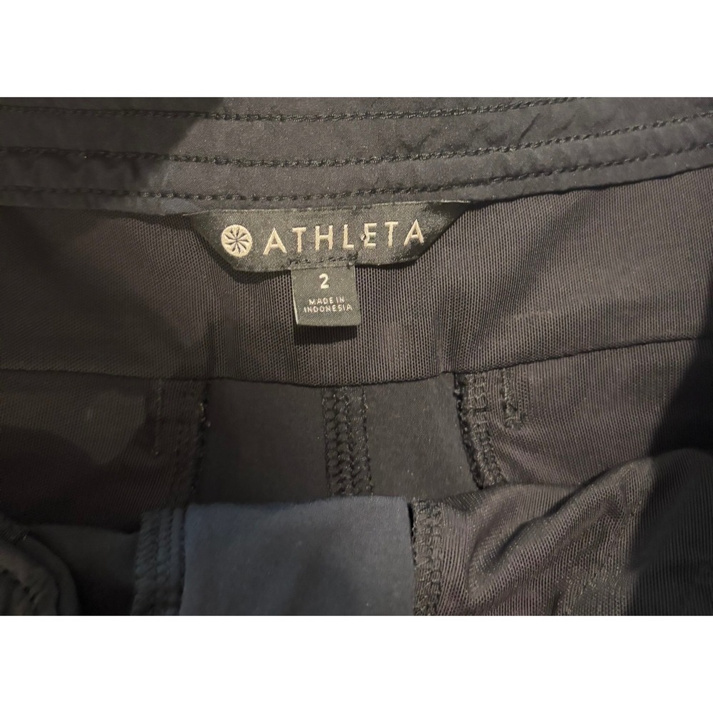 Athleta Trekkie North Shorts Black Hiking Travel Pockets 211376 Womens 2 - Picture 3 of 10